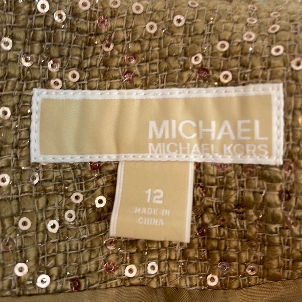Michael Kors Camel Sequin Blazer - Picture 3 of 4